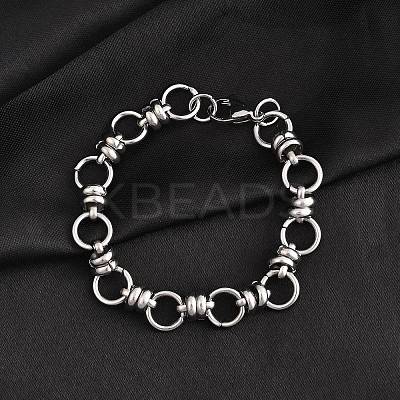 Tarnish Resistant 304 Stainless Steel Link Chain Bracelets BJEW-Z011-10P-1