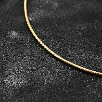Casual Style 304 Stainless Steel Snake Chain Choker Necklaces STAS-O037-05G-1