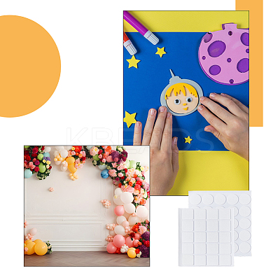 310Pcs 2 Styles Square/Round Acrylic Double Sided Adhesive AJEW-FH0004-93-1