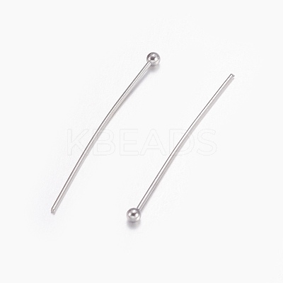 Tarnish Resistant 304 Stainless Steel Ball Head Pins STAS-O105-04-0.8x45mm-1