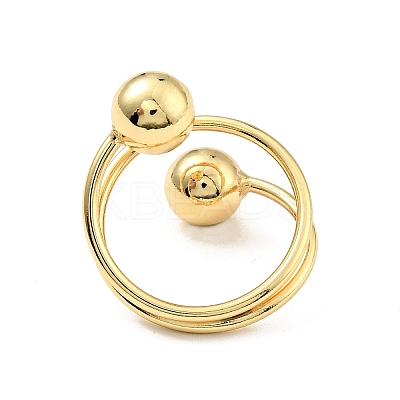 Brass Ball Triple Layer Wrap Ring for Women LS-RJEW-E046-22G-1