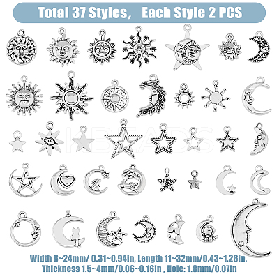 Tibetan Style Alloy Pendants FIND-HY0002-85-1