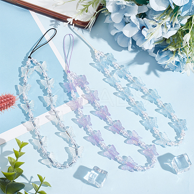 3Pcs 3 Colors Mobile Phone Straps AJEW-WR0001-48-1