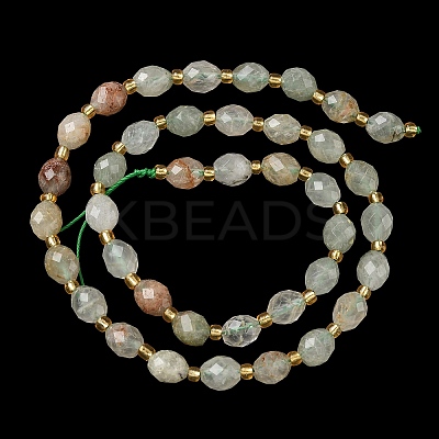 Natural Green Rutilated Quartz Beads Strands G-F809-A05-01-1