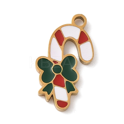 Christmas Themes 304 Stainless Steel Enamel Pendants LS-STAS-K312-04J-G-1