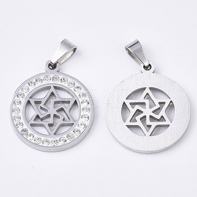 201 Stainless Steel Pendants STAS-N089-40P-1