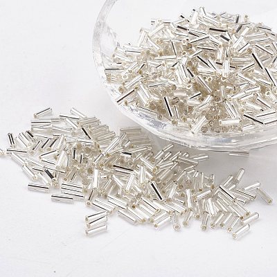 Glass Bugle Beads SEED-E001-6mm-21-1