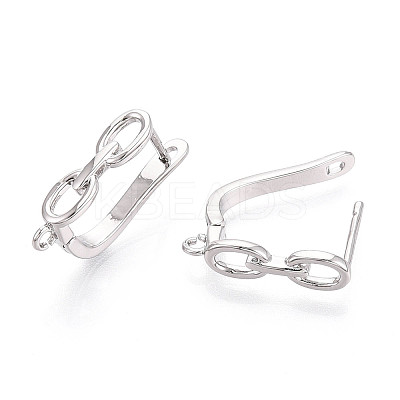 Brass Hoop Earring Findings KK-N267-24P-1
