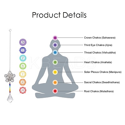 Crystals Chandelier Suncatchers Prisms Chakra Hanging Pendant AJEW-I040-22P-1