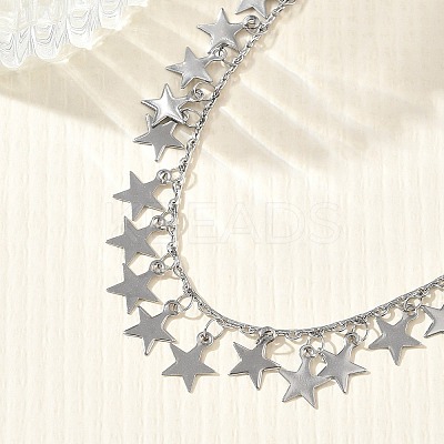 304 Stainless Steel Charm Bracelets for Women BJEW-D466-06P-1