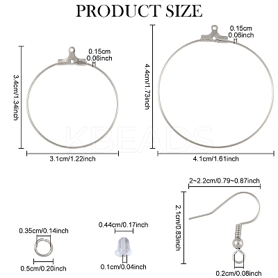 20Pcs 2 Styles 304 Stainless Steel Pendants STAS-YW0003-07-1