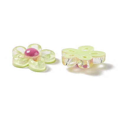 Flower Transparent Resin Cabochons X-RESI-G041-B01-1