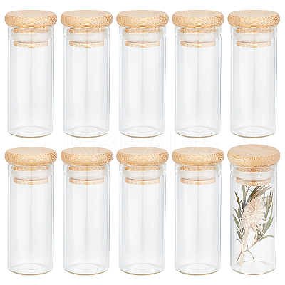 Transparent Glass Bottle CON-WH0092-34C-1