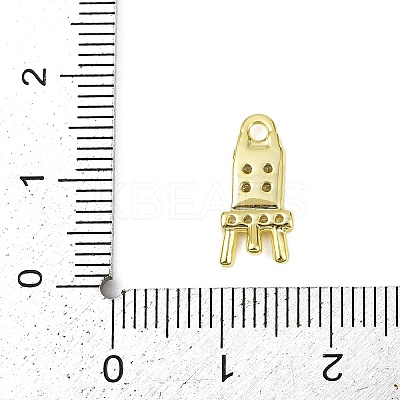 Brass Micro Pave Clear Cubic Zirconia Pendants KK-L238-15G-1