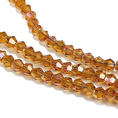 Transparent Electroplate Glass Beads Strands EGLA-A039-T2mm-UA09-1