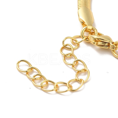 Rack Plating Brass Herringbone Chains Bracelet for Men Women BJEW-M227-01G-1