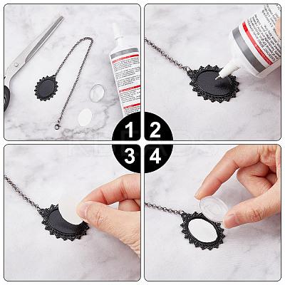 Alloy Graduation Cap Brim Chains Tassel Photo Charms DIY-SC0020-64-1