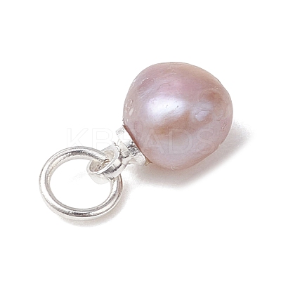 Natural Cultured Freshwater Pearl Two Sides Polished Charms PALLOY-JF04916-02-1