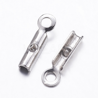 Tarnish Resistant 304 Stainless Steel Folding Crimp Ends X-STAS-K146-007-2mm-1