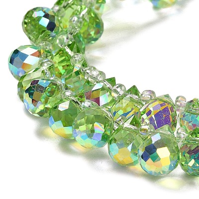 Electroplate Glass Beads Strands EGLA-D030-17E-1