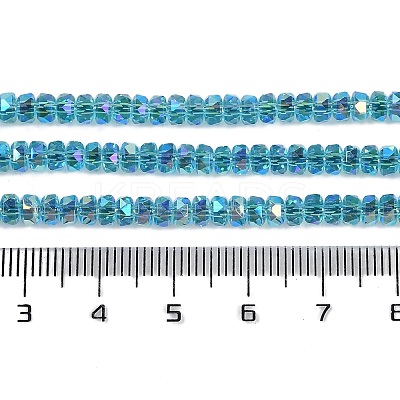 Electroplate Glass Beads Strands X-GLAA-Q105-03G-1