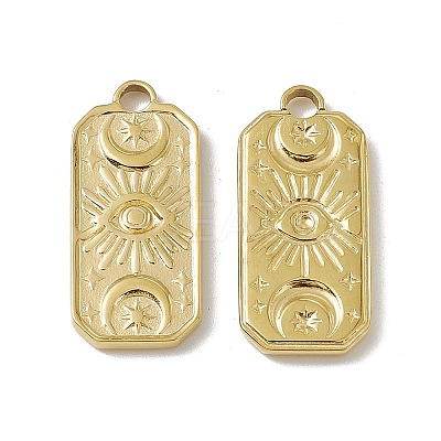 PVD Vacuum Plating 201 Stainless Steel Charms STAS-J401-VC591-1