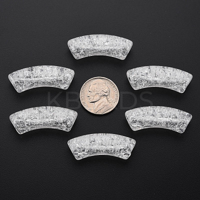 Transparent Crackle Acrylic Beads CACR-S009-001B-NA-1