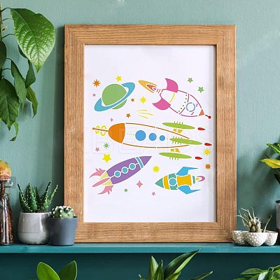 Plastic Reusable Drawing Painting Stencils Templates DIY-WH0172-329-1