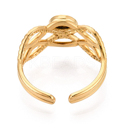 304 Stainless Steel Cuff Ring Components STAS-T066-20G-1