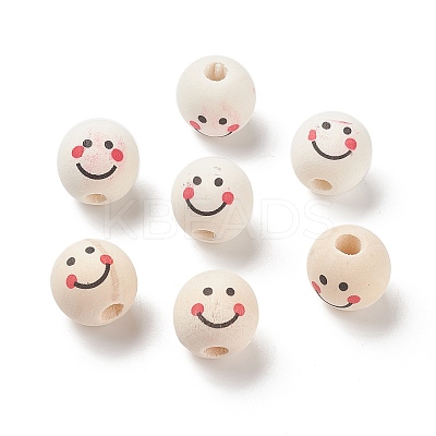 (Defective Closeout Sale: Wood Textured and 
Stain) Natural Wood Printed European Beads WOOD-XCP0001-65-1