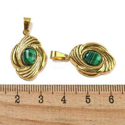 Synthetic Malachite Pendants STAS-U024-15G-07-1