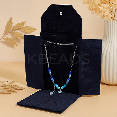 Velvet Jewelry Storage Bags with Flip Lid AJEW-WH0609-435A-1
