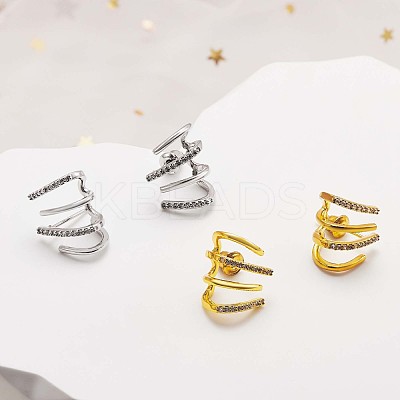 Crystal Rhinestone Claw Stud Earrings JE918A-1