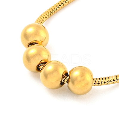 Round Beaded 304 Stainless Steel Pendant Necklaces for Women LS-NJEW-G137-01G-1