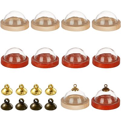 10Pcs Mini Glass Cloche Dome Covers DJEW-NB0001-24A-1