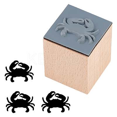 Wooden Stamps with Rubber DIY-WH0002-65H-1