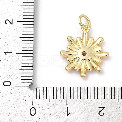 Brass Pave Cubic Zirconia with Enamel Pendants KK-U062-38G-01-1