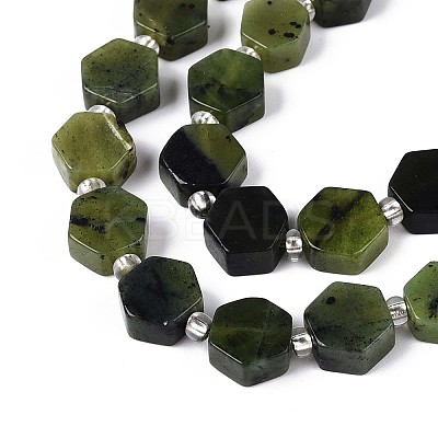 Natural Canadian Jade Beads Strands G-P534-A18-01-1