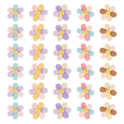 50Pcs 5 Colors Opaque Resin Cabochons RESI-TA0004-93-1