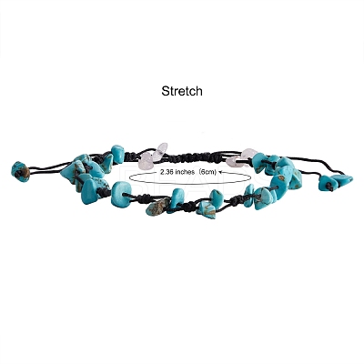 5Pcs 5 Styles Adjustable Braided Nylon Cord Anklets AJEW-SZ0001-63-1