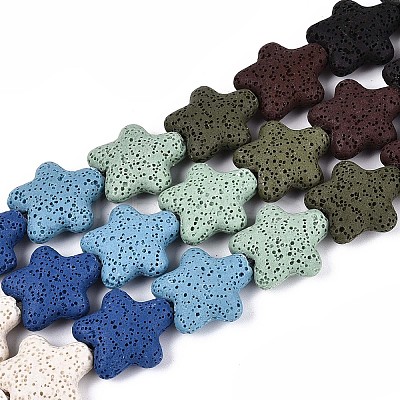 Natural Lava Rock Beads Strands G-N257-23A-01-1