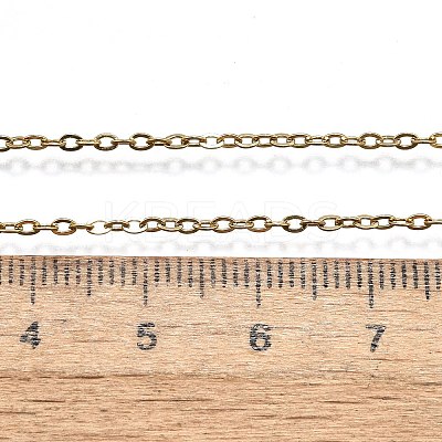 Ion Plating(IP) 304 Stainless Steel Cable Chain Necklaces NJEW-E026-04G-B-1