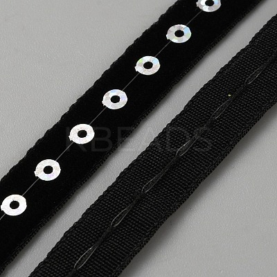 Single Velvet Ribbon with Paillettes OCOR-WH0082-305-1