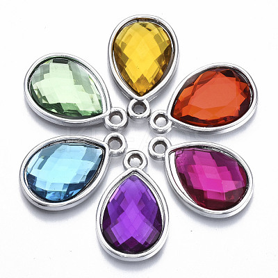 UV Plating Acrylic Pendants OACR-T005-84P-1