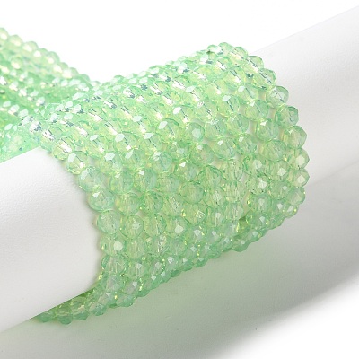 Baking Paint Transparent Glass Beads Strands DGLA-A034-J4MM-D02-1