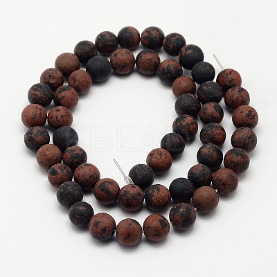 Natural Mahogany Obsidian Beads Strands G-D681-4mm-1