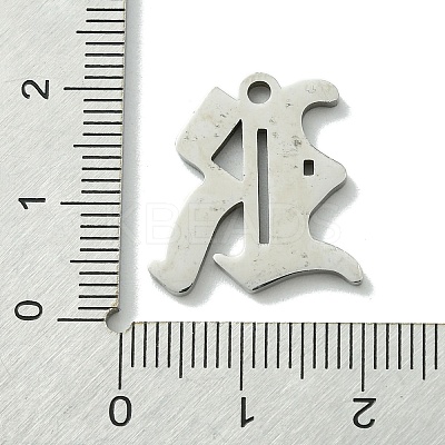 Non-Tarnish 201 Stainless Steel Pendants STAS-B055-01P-R-1