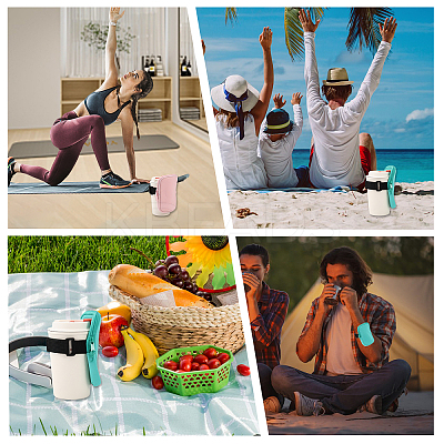 3Pcs 3 Colors Polyester Water Bottle Pouch AJEW-CA0003-96-1