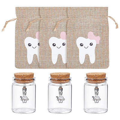 Transparent Glass Empty Bottles AJEW-NB00012-1