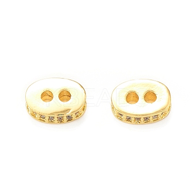 Brass Micro Pave Cubic Zirconia Multi-Strand Links KK-P228-53G-1